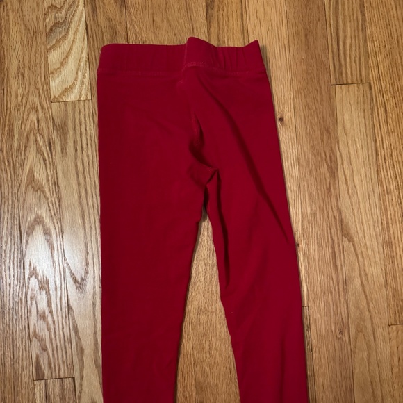 Primary Red Long-Sleeve Tee and Leggings, kids 6/7 top and 6 pants, Cherry, EUC - Picture 9 of 9